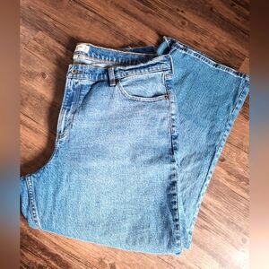Abercrombie & Fitch Size 18 Light Blue Denim Jeans Low Rise Baggy Curvy EUC